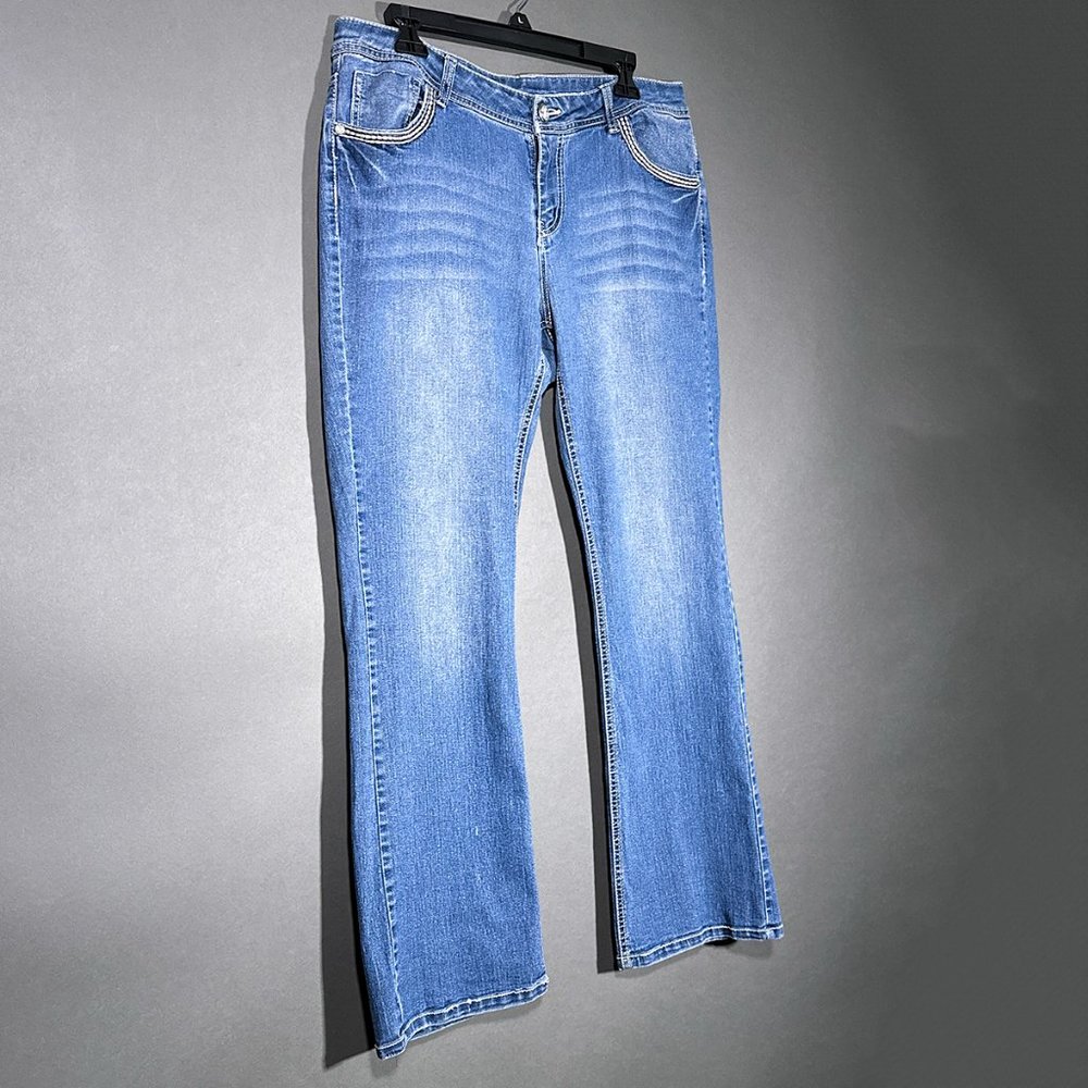 Faded‎ Glory Embroidered Back Pockets Jeans Size 14P